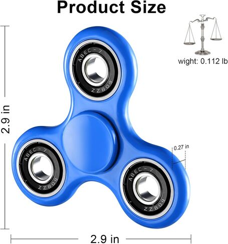 WELLVO Fidget Spinner 2Pcs for Kids Adults, Sensory Fidgets Toys for Anxiety Stress Relief, Mini Cool Fidget Toy Spinners for Classroom Prizes Birthday Gifts Boys Girls in Kuwait