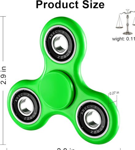 WELLVO Fidget Spinner 2Pcs for Kids Adults, Sensory Fidgets Toys for Anxiety Stress Relief, Mini Cool Fidget Toy Spinners for Classroom Prizes Birthday Gifts Boys Girls in Kuwait