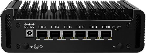 Firewall Micro Appliance, Fanless Mini PC Intel N100 Quad Core, VPN, Router PC, AES-NI, 4 Intel 2.5GbE I226-V LAN, 8GB DDR5 RAM 128GB SSD in Saudi Arabia