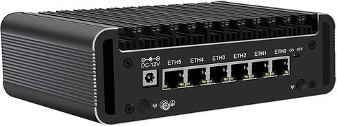 Firewall Micro Appliance, Fanless Mini PC Intel N100 Quad Core, VPN, Router PC, AES-NI, 4 Intel 2.5GbE I226-V LAN, 8GB DDR5 RAM 128GB SSD in Saudi Arabia
