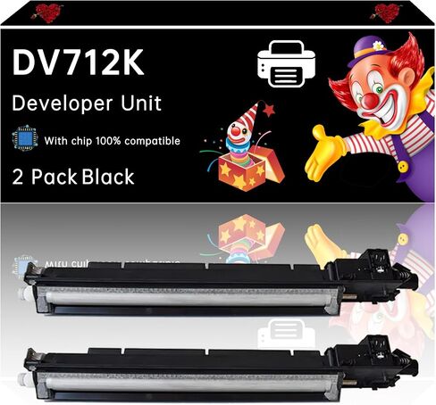 وحدة المطورين DV712K متوافقة مع Konica Minolta Bizhub C659 Bizhub C759 الطابعات ، المتانة المحسنة ، مثالية للطباعة عالية الحجم (1 حزمة سوداء) in Kuwait