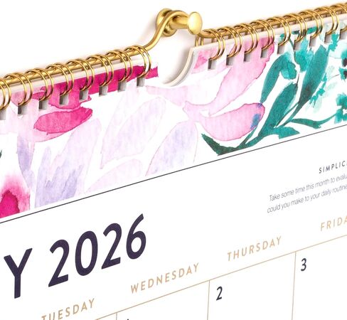 AT-A-GLANCE 2026 Wall Calendar, Simplified by Emily Ley, Monthly, 15" x 12", Medium, English Garden (EL46-707-26) in Saudi Arabia