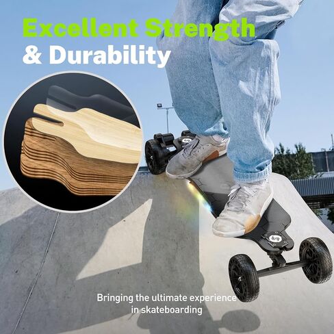isinwheel V4/V6/V6pro/V8/V10 Electric Skateboard with Remote, 250W/450W/500W/1200W/3000W Brushless Motor, 9Mph/12Mph/30 Mph /32Mph Top Speed, Electric Longboard for Adults ＆Teens in Saudi Arabia