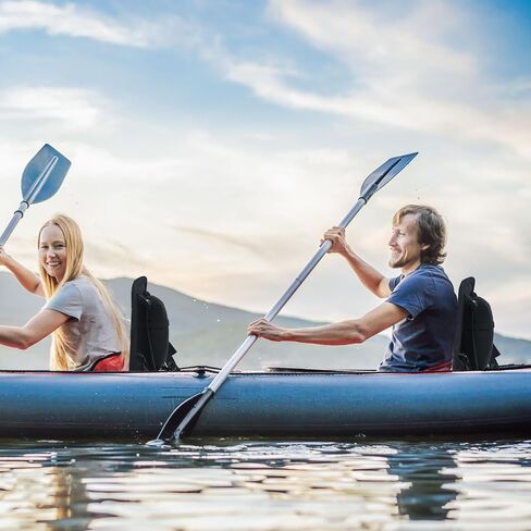 Lewtemi 2 Pcs Padded Kayak Seat Fishing Boat Seat with Storage Bag 8 Fixed D Rings Screws Detachable Paddle Board Seat Canoe Seat with Adjustable Back Strap for Summer SUP Canoe Universal Sit, Black in Saudi Arabia