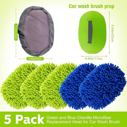 Layhit 5 Pcs Car Wash Mitt Car Wash Kit, Car Wash Brush Not Included, Microfiber Mitt Car Cleaning Car Washing Tools Truck Washing Kit Car RV Pickup Chenille Scratch Replacement Kit(Multicolor) in Saudi Arabia