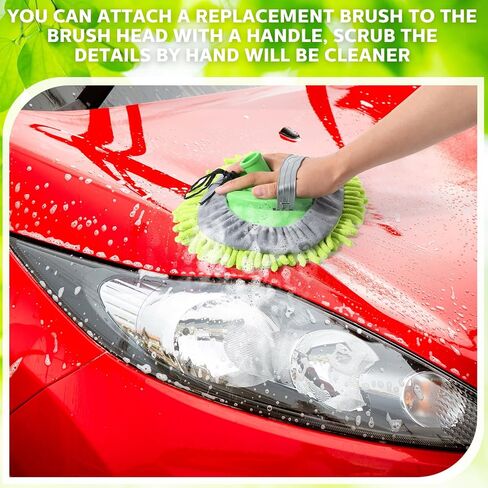 Layhit 5 Pcs Car Wash Mitt Car Wash Kit, Car Wash Brush Not Included, Microfiber Mitt Car Cleaning Car Washing Tools Truck Washing Kit Car RV Pickup Chenille Scratch Replacement Kit(Multicolor) in Saudi Arabia