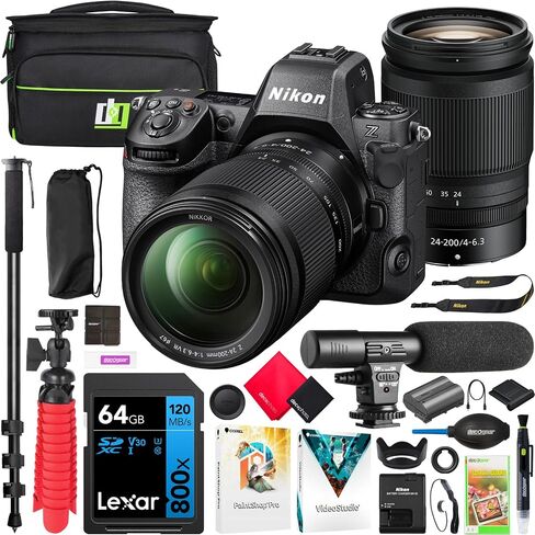 Nikon Z8 Professional Full Frame Mirrorless 8K Video & Stills Hybrid FX Camera Body with 24-120mm F4 S Zoom Lens Kit 1698 Bundle with Deco Gear Photography Bag + Microphone + Monopod & Accessories in Saudi Arabia
