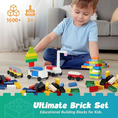 1800 قطعة بناء مجموعة الطوب ، بناء الكتل مع 1 حزم 24x24 الأزرار لوحات لزجة ، 205 PCS الزهور وملحقات الأشجار ، 14 لونا 18 أشكالًا عشوائية بالجملة ، هدايا لعبة إبداعية للفتيان الفتيات in Saudi Arabia