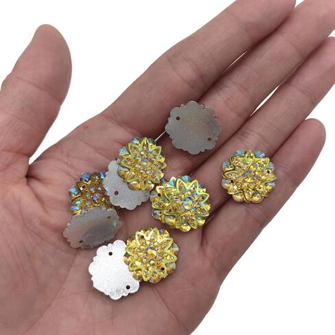 Lmlliang 10pc Sew On Rhinestone Liht Blue Leaf Shape Flat Back Resin Cabochon Cameo for Jewelry Making DIY Bags Hair Clip Phone Craft Shoes Jewelry Making Decoration20mmx38mm in Saudi Arabia