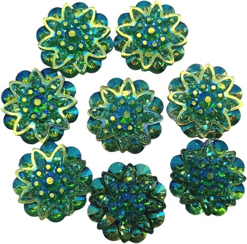 Lmlliang 10pc Sew On Rhinestone Liht Blue Leaf Shape Flat Back Resin Cabochon Cameo for Jewelry Making DIY Bags Hair Clip Phone Craft Shoes Jewelry Making Decoration20mmx38mm in Kuwait