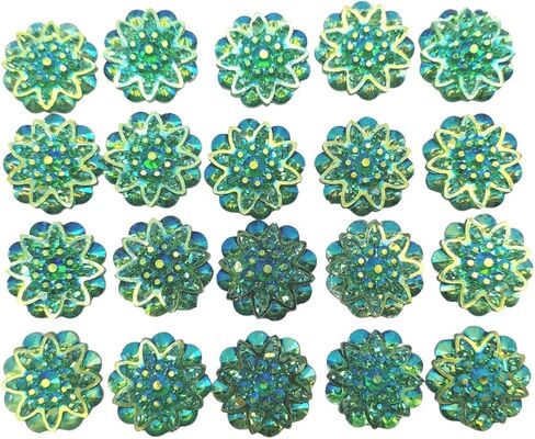 Lmlliang 10pc Sew On Rhinestone Liht Blue Leaf Shape Flat Back Resin Cabochon Cameo for Jewelry Making DIY Bags Hair Clip Phone Craft Shoes Jewelry Making Decoration20mmx38mm in Kuwait