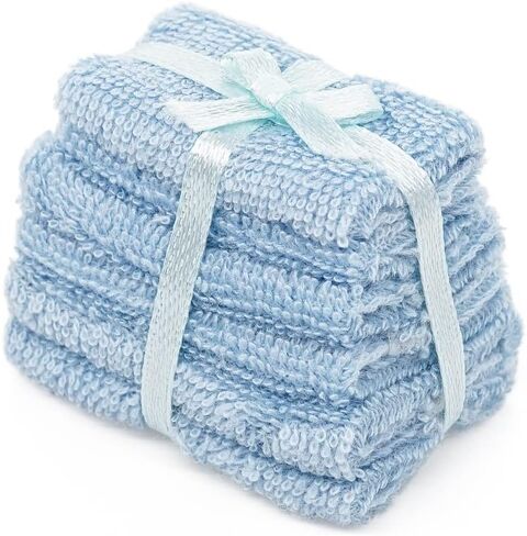 Odoria 1/12 Miniature Bathroom Towels Dollhouse Decoration Accessories, Blue in Kuwait
