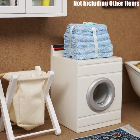 Odoria 1/12 Miniature Bathroom Towels Dollhouse Decoration Accessories, Blue in Kuwait