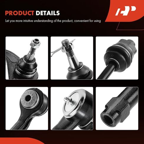 طقم تعليق أمامي A-Premium 13 قطعة AWD 4WD، لسيارة Chevy GMC Silverado 1500 Sierra 1500 Suburban Avalanche Tahoe Yukon XL Escalade EXT ESV، ذراع التحكم العلوي، وصلة كروية سفلية، وصلة قضيب ربط نهاية قضيب in Kuwait