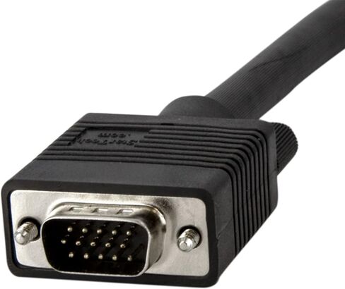 StarTech.com 15ft Coax High Resolution 90° Down Angled VGA Monitor Cable - HD15 M/M (MXT101MMHD15) Black in Saudi Arabia