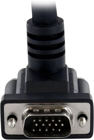 StarTech.com 15ft Coax High Resolution 90° Down Angled VGA Monitor Cable - HD15 M/M (MXT101MMHD15) Black in Saudi Arabia