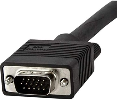 StarTech.com 15ft Coax High Resolution 90° Down Angled VGA Monitor Cable - HD15 M/M (MXT101MMHD15) Black in Saudi Arabia
