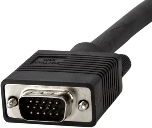 StarTech.com 15ft Coax High Resolution 90° Down Angled VGA Monitor Cable - HD15 M/M (MXT101MMHD15) Black in Saudi Arabia