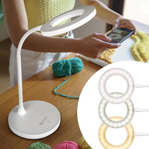 سلسلة Ottlite® Wellness Capture Clip-On LED LID Light ، 25 "H ، 11.5W ، Black in Kuwait