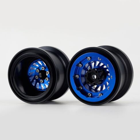 DJX TRX4MT Wheel Rims Aluminum Deep Dish Wheels for 1/18 Traxxas TRX-4MT F-150 K10 RC Monster Truck Upgrade Parts(Blue) in Saudi Arabia
