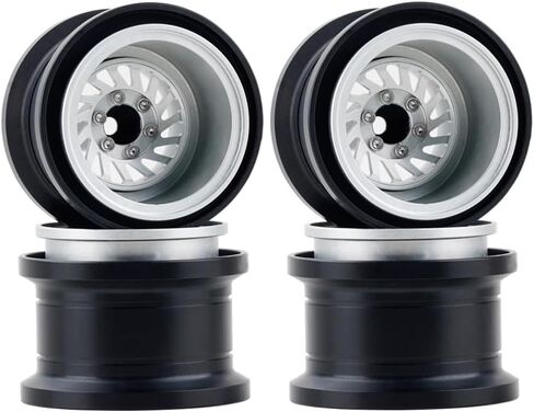DJX TRX4MT Wheel Rims Aluminum Deep Dish Wheels for 1/18 Traxxas TRX-4MT F-150 K10 RC Monster Truck Upgrade Parts(Blue) in Saudi Arabia