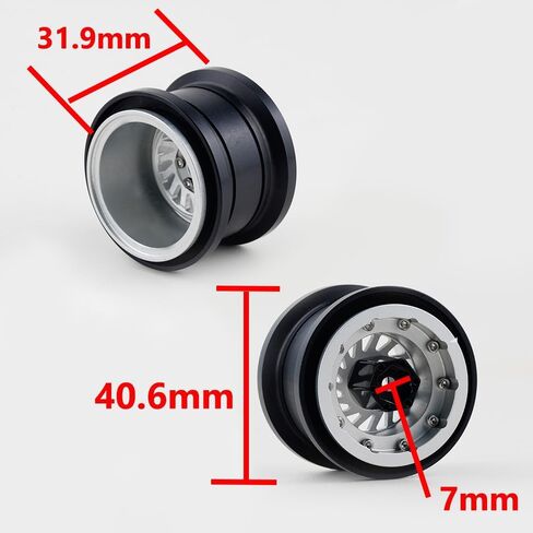 DJX TRX4MT Wheel Rims Aluminum Deep Dish Wheels for 1/18 Traxxas TRX-4MT F-150 K10 RC Monster Truck Upgrade Parts(Blue) in Saudi Arabia