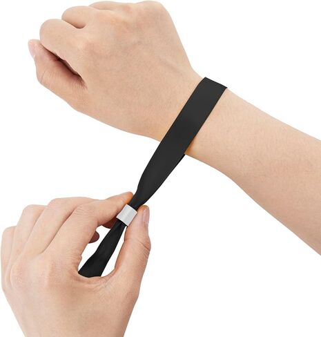 100 Pack Cloth Event Wristband,Color Wristbands Without Logo Resistant, Suitable for Lightweight Concert Wrist Strap for Activities, Parties (Color : White) in Saudi Arabia