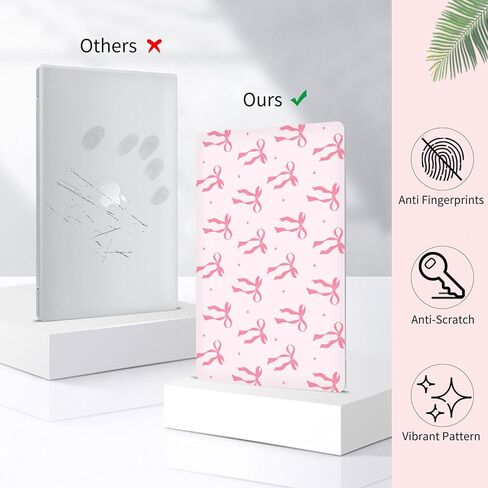 Seorsok Compatible with MacBook Air 13 Inch Case 2022 2021 2020-2018 Release A1932 A2179 M1 A2337 Touch ID,Cute Pink Ribbon Bow Tie Aesthetic Plastic Hard Case with Transparent Keyboard Cover,Pink Bow in Kuwait