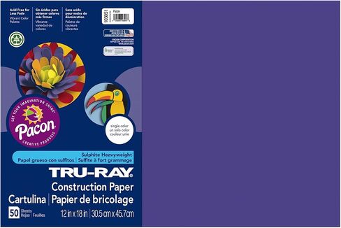 Tru-Ray® Construction Paper, 50% Recycled, 12" x 18", Purple, Pack Of 50 in Saudi Arabia