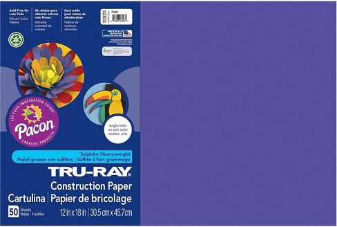 Tru-Ray® Construction Paper, 50% Recycled, 12" x 18", Purple, Pack Of 50 in Saudi Arabia