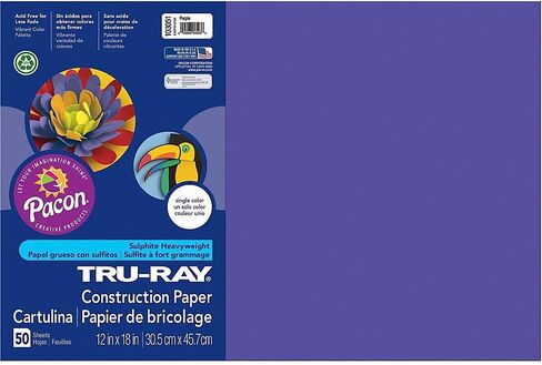 Tru-Ray® Construction Paper, 50% Recycled, 12" x 18", Purple, Pack Of 50 in Saudi Arabia