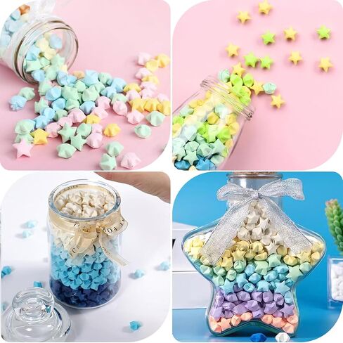 Origami Stars Papers 1350 Sheets Double Sided Origami Stars Paper Solid Lucky Star Origami Strips for Make Wishing Stars DIY Hand Art Crafts Supplies Lucky Star Decoration (27 Color) in Saudi Arabia