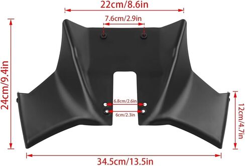 تناسب Suzuki GSX-8S 2023-2025 المفسد الأمامي الرياضي المفسد عارية Downloy Winglet Winglector (نمط تزوير) in Kuwait