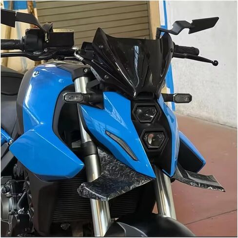 تناسب Suzuki GSX-8S 2023-2025 المفسد الأمامي الرياضي المفسد عارية Downloy Winglet Winglector (نمط تزوير) in Kuwait