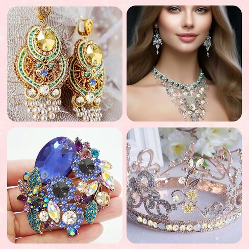 70Pcs Sew on Rhinestones White Mixed Shapes Flatback K9 Glass Rhinestones Sew on Crystal Gems with 2 Holes for Crafts, Clothes, Costumes, Dress, Hat, Shoes in Kuwait