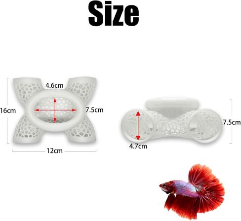 Aquarium Floating Betta Fish Log, Hide Tunnel and Hammock Toy, Small Fish Or Shrimp Hide Resting Cave, Floating Feeder, Feeding Ring, Tank Accessories Decoration. (Black) in Saudi Arabia