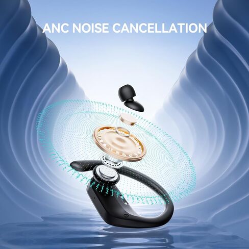 occiam Wireless Earbuds with Charging Case, Auto Pairing, Flexible Earhooks, for Running and Sports, Dual LED Battery Display Brown in Saudi Arabia