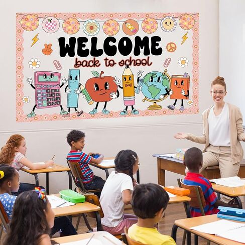 دعونا نزرع بعض اللطف من نشرات النشرة اللطيفة التي تعود إلى Booho إلى School Charsips Decorations Sunflower Pencil Book Apple Paper Clutouts مع حدود اليوم الأول من لوازم ديكور المكتبة المدرسية in Saudi Arabia