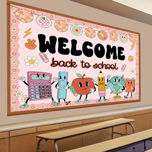 دعونا نزرع بعض اللطف من نشرات النشرة اللطيفة التي تعود إلى Booho إلى School Charsips Decorations Sunflower Pencil Book Apple Paper Clutouts مع حدود اليوم الأول من لوازم ديكور المكتبة المدرسية in Saudi Arabia