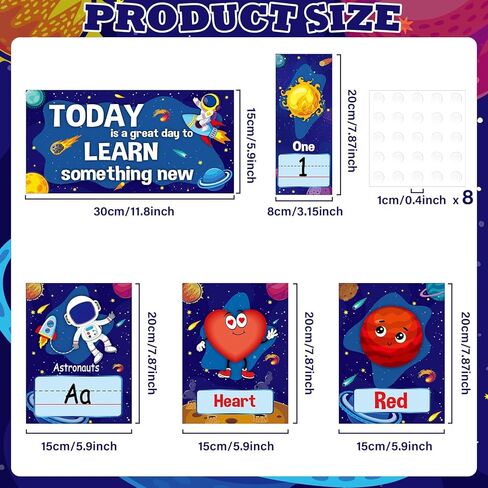 57PCS Outer Space Alphabet Number Bulletin Board Classroom Wall Letters Colors Shapes Poster ABC Number Lines Galaxy Educational Learning Cards for Teacher Preschool Kindergarten Decor in Kuwait