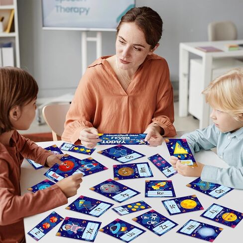 57PCS Outer Space Alphabet Number Bulletin Board Classroom Wall Letters Colors Shapes Poster ABC Number Lines Galaxy Educational Learning Cards for Teacher Preschool Kindergarten Decor in Kuwait