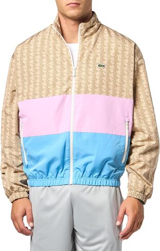 Lacoste Men's Color Blocked, Mongram Full Zip Up Jacket in Saudi Arabia