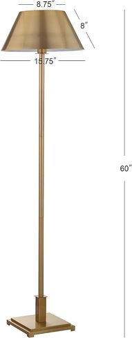 Jonathan y jyl6005b Roxy 60 "مصباح أرضي LED المعدني معاصر ، انتقالي لغرف النوم ، غرفة المعيشة ، المكتب ، القراءة ، Brassedbrass ، النحاس الذهب in Saudi Arabia