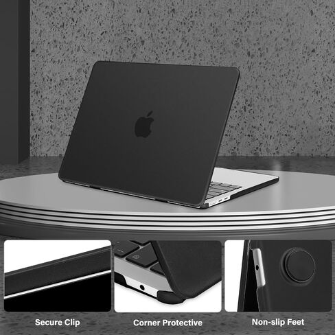 MOSISO Compatible with MacBook Air 13 inch Case 2025-2022 M4 A3240 M3 A3113 M2 A2681,Anti-Fingerprint Scratch Resistant PP Matte Soft Cover&Keyboard Cover for MacBook Air 13.6 inch Case, Smoke Black in Saudi Arabia