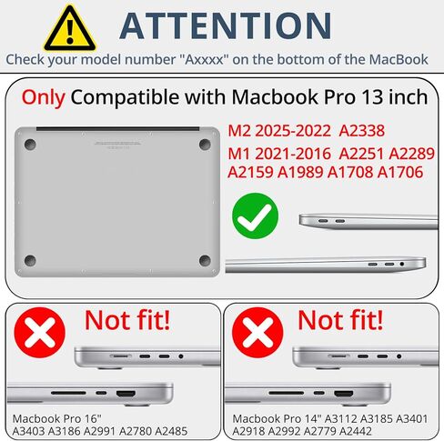 Akit متوافق مع Macbook Pro 14 بوصة العلبة سباركلي 2025-2021 M4 M3 M2 M1 Pro Max A3112 A3185 A3401 A2918 A2992 A2779 A2442 ، Glossy Glitter [مضادة للسكان] غطاء القشرة الصلبة الصلبة ، ملونة in Kuwait