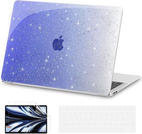 AKIT Compatible with MacBook Pro 14 inch Case Sparkly 2025-2021 M4 M3 M2 M1 Pro Max A3112 A3185 A3401 A2918 A2992 A2779 A2442, Glossy Glitter [Anti-Cracking] Hard Shell Laptop Case Cover, Colorful in Kuwait