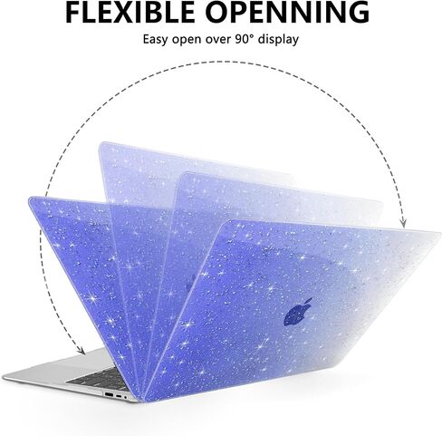 AKIT Compatible with MacBook Pro 14 inch Case Sparkly 2025-2021 M4 M3 M2 M1 Pro Max A3112 A3185 A3401 A2918 A2992 A2779 A2442, Glossy Glitter [Anti-Cracking] Hard Shell Laptop Case Cover, Colorful in Kuwait