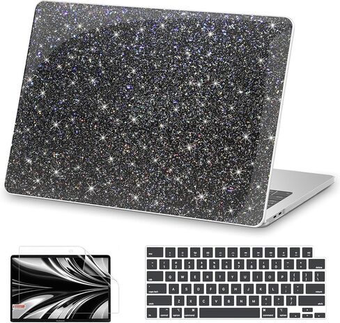 Akit متوافق مع Macbook Pro 14 بوصة العلبة سباركلي 2025-2021 M4 M3 M2 M1 Pro Max A3112 A3185 A3401 A2918 A2992 A2779 A2442 ، Glossy Glitter [مضادة للسكان] غطاء القشرة الصلبة الصلبة ، ملونة in Kuwait