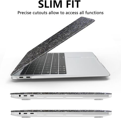Akit متوافق مع Macbook Pro 14 بوصة العلبة سباركلي 2025-2021 M4 M3 M2 M1 Pro Max A3112 A3185 A3401 A2918 A2992 A2779 A2442 ، Glossy Glitter [مضادة للسكان] غطاء القشرة الصلبة الصلبة ، ملونة in Kuwait