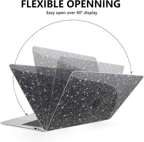 Akit متوافق مع Macbook Pro 14 بوصة العلبة سباركلي 2025-2021 M4 M3 M2 M1 Pro Max A3112 A3185 A3401 A2918 A2992 A2779 A2442 ، Glossy Glitter [مضادة للسكان] غطاء القشرة الصلبة الصلبة ، ملونة in Kuwait
